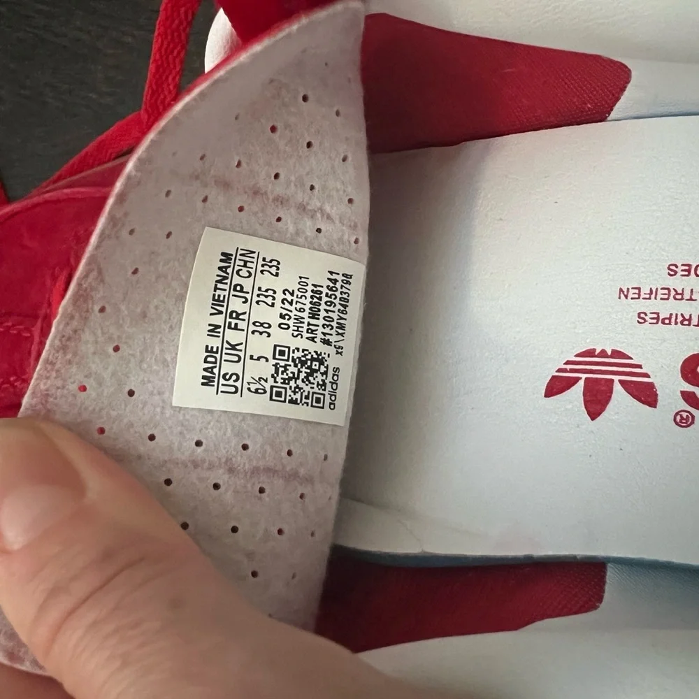 Adidas Red and White Athletic Shoes - Picture 4 of 4